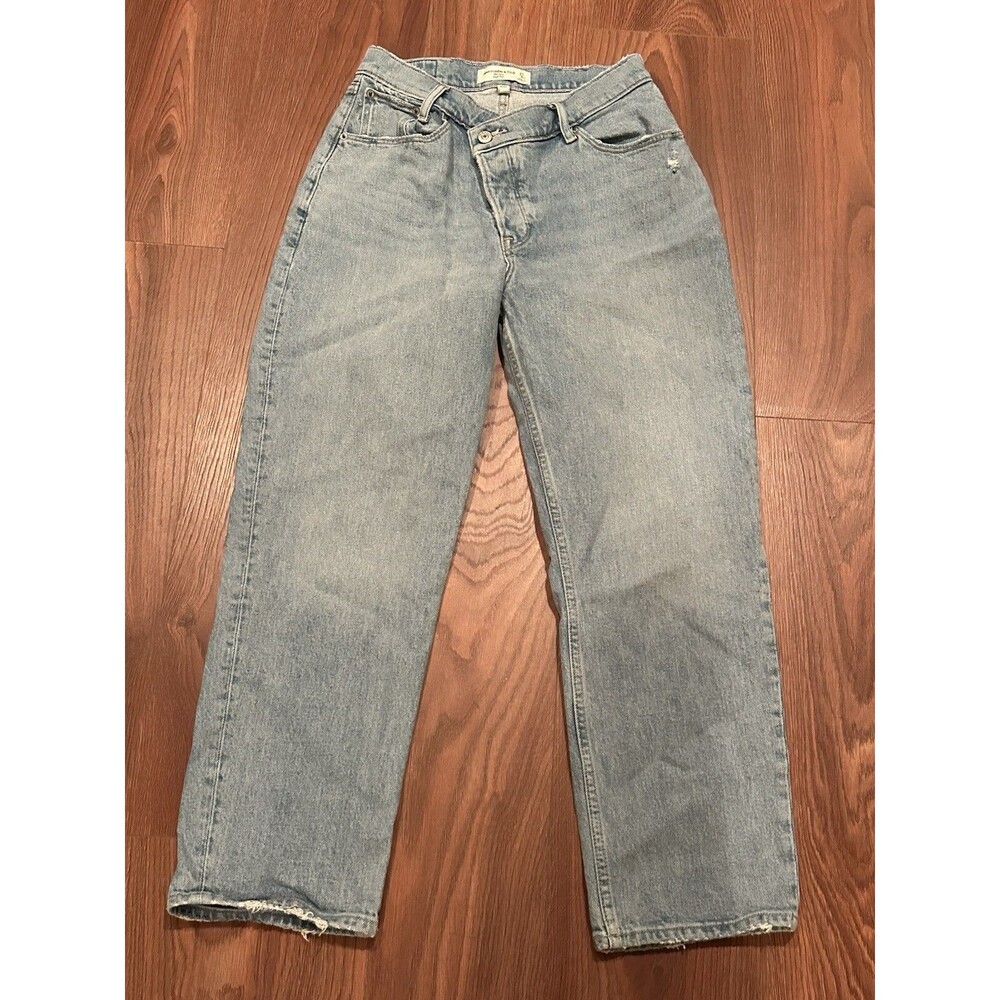 Abercrombie Fitch Jeans Womens 27/4 Blue 90s Straight High Rise Curve Love Denim